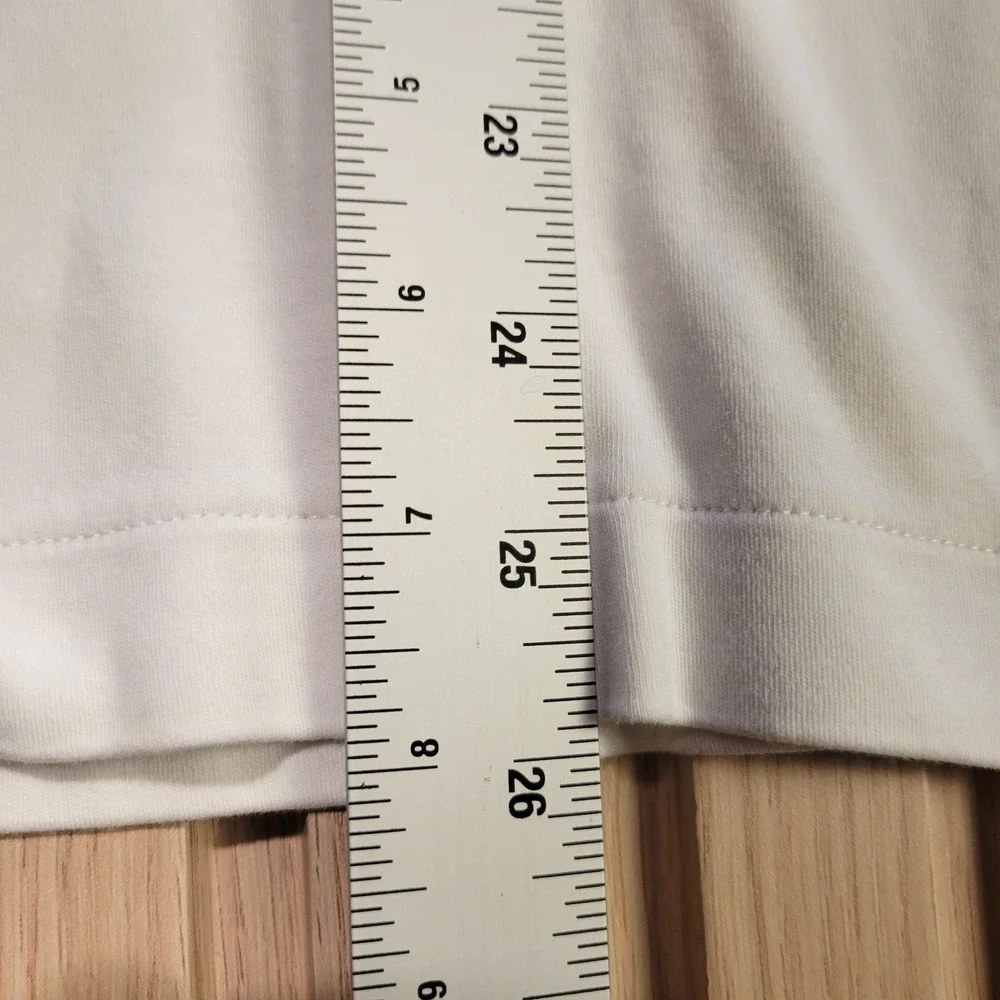 Banana Republic Luxury Touch Polo Shirt Mens Medium Cream White Cotton Short Slv